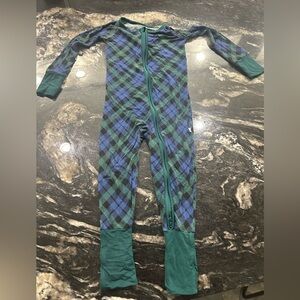 Little Sleepies Plaid Kids One Piece Pajama